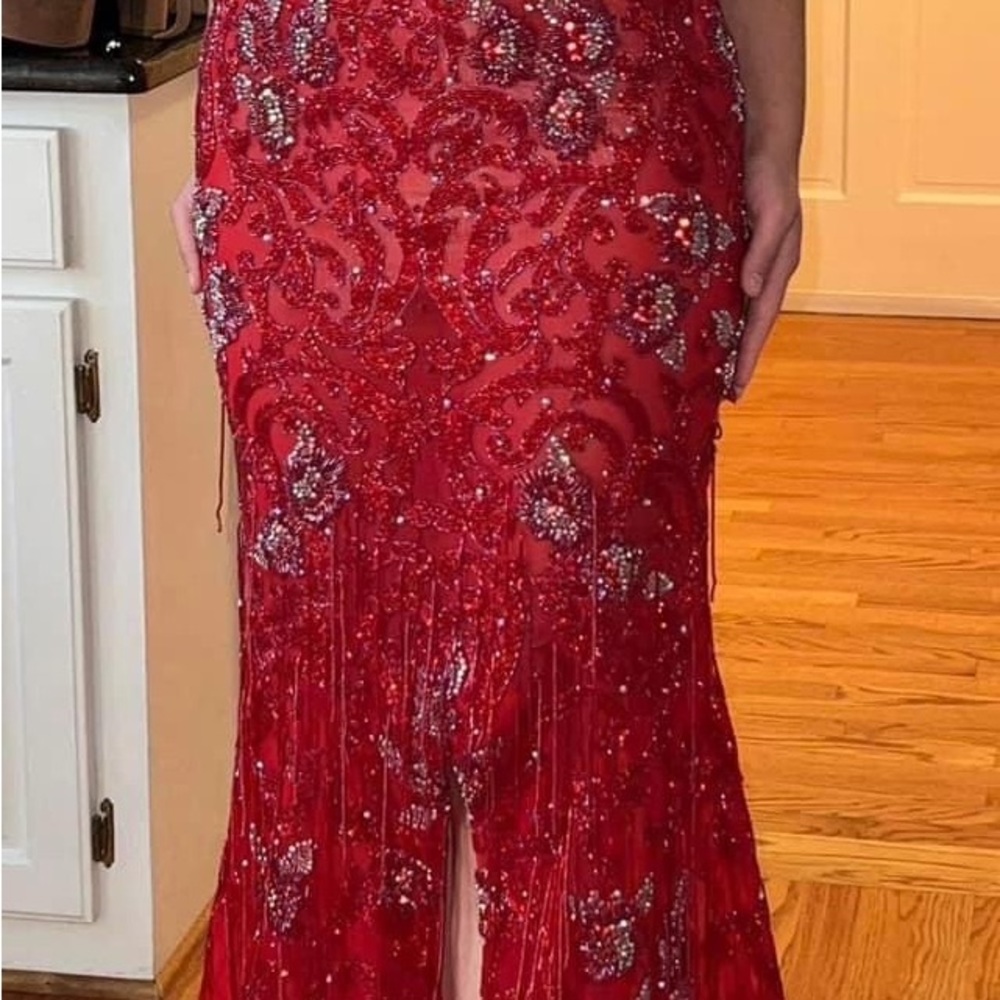 SOLD on other site Sherri Hill gown with matching earrings